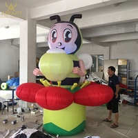 Ballon de fête en forme d'abeille gonflable en tissu Oxford 420D, modèle d'abeille gonflable de dessin animé et modèle d'abeille gonflable pour les décorations d'événements zoologiques