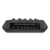 Debra Mixer Kartu Suara Audio Profesional 4-Kanal Perangkat Streaming Langsung untuk Smartphone PC YouTube Karaoke Bernyanyi & Rekaman