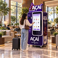 Distributeur automatique d'açaï en libre-service avec écran tactile, personnalisation de la marque et surveillance des ventes à distance