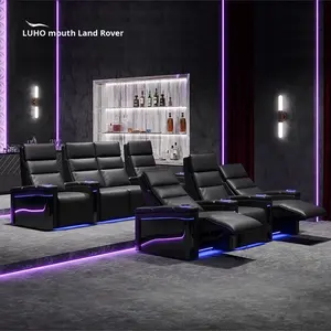 Sièges <span class=keywords><strong>de</strong></span> cinéma maison électriques en cuir véritable <span class=keywords><strong>haut</strong></span> <span class=keywords><strong>de</strong></span> <span class=keywords><strong>gamme</strong></span>, canapés <span class=keywords><strong>de</strong></span> visionnage <span class=keywords><strong>de</strong></span> cinéma maison privés - Product Image 2