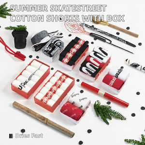 High Quality Cotton Print Letter Shorts with <strong>Garter</strong> Box Packaging Casual Skatestreet for Summer and Autumn - Product Image 2