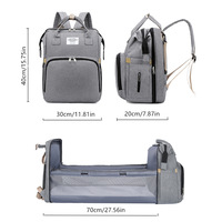 Sac à dos multifonctionnel pliable et portable pour maman, lit de voyage, sac à couches et berceau pour bébé
