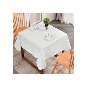 Buffet Table Parties Holiday Wedding Banquet Decoration Satin White high quality luxury satin tablecloth