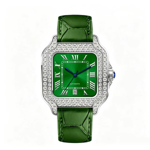 High Quality Luxury <b>Automatic</b> Mechanical Watch Hafl Bust Diamond Moissanite Sport Rectangle Sapphire Crystal <b>Chronograph</b> Tester - Product Image 5