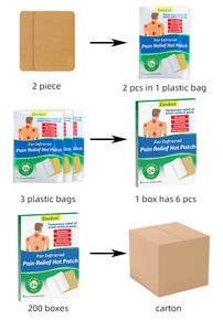 뜨거운 판매 긴 시간 온난화 통증 완화 자기 가열 뜸 패치 원적외선 석고 패치 - Product Image 5