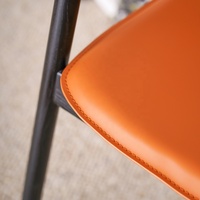 Chaise de salle à manger nordique moderne de luxe en bois massif Nouveaux produits pour la maison Restaurant Hôtel Café Ensemble de couleurs orange pour le salon