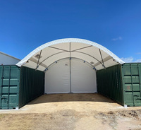 Abri de cheval d'auvent de conteneur résistant 40'x40'x11 40'x40 20'x40 vert abri de champ de retombées de conteneur de dôme de tissu d'expédition