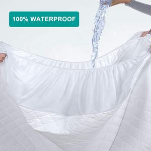 Housse de matelas en <span class=keywords><strong>tissu</strong></span> gaufré à ultrasons / Drap housse / Drap de matelas imperméable en microfibre surmatelas Queen - Product Image 4