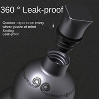 Bouteille d'eau isotherme en acier inoxydable à double paroi en forme de gourde Wukong Black Myth, thermos sous vide, gourde de sport avec sangle