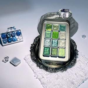 Nacré <span class=keywords><strong>Aquarelle</strong></span> Solide Pigment Split Or Poudre Enveloppé Fleur Teinture Thangka Nail Art DIY Peinture <span class=keywords><strong>Aquarelle</strong></span> Peintures - Product Image 5