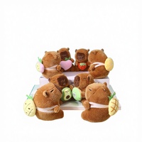 Nouveau porte-clés en peluche Capibara, jouet en coton PP 100%, poupée douce de 13-15 cm