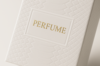 Boîte en papier pliable blanche de luxe personnalisée avec logo en relief pour l'emballage de parfums