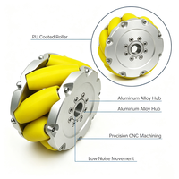 Roda Mecanum Industri Tugas Berat 8 Inci 203mm NM203A Set 4 Buah Kapasitas Beban 500kg Berat Bersih 35kg