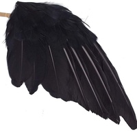 Nouvelle décoration d'Halloween : Modèle d'ornement corbeau à plumes simulées JY-B21021 pour la décoration intérieure et dissuasion des oiseaux, sans logo