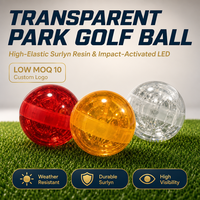 Balle de golf transparente personnalisée, balle de golf creuse à haute élasticité, logo personnalisé en gros, service OEM/ODM