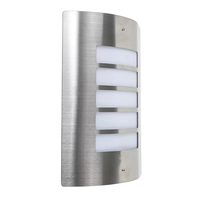 Lampe murale extérieure moderne en acier inoxydable étanche avec diffuseur en polycarbonate, E27 15W, pour jardin et entrée