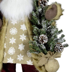 Nobre 80 CM De Pé Clássico Papai Noel Decorações De Natal Estatueta Xmas Tree Decor Toy Festival Enfeites Bonecas Colecionáveis