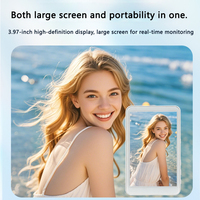 Dispositif de partage de selfie mobile, écran de projection magnétique arrière pour selfie, source lumineuse intégrée, mini portable en matériau ABS