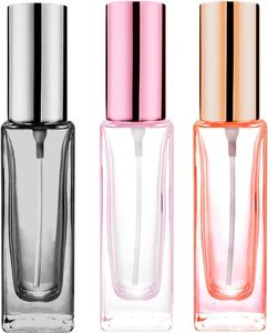 Organic Design <b>Pink</b> Glass Plastic Skincare <b>Bottles</b> 40ml 120ml 150ml Square Shape Cosmetic Packaging with Screw Cap for Lotion - Product Image 2