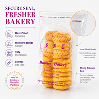 Sac en plastique cellophane de qualité alimentaire en matériau BOPP, sac plat auto-adhésif, imperméable, logo personnalisé, durable, thermoscellable, marque LESI