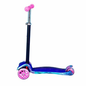 Patinete para Niños de 3 a 6 Años, Altura Ajustable, Ligero, Cuatro Ruedas, Color Rosa y Azul - Product Image 2