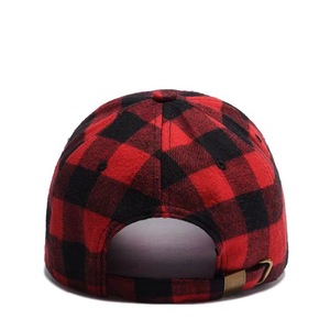 Casquette de baseball en flanelle à carreaux, ajustable, unisexe, stock disponible, livraison express, haute qualité, style urbain élégant - Product Image 2