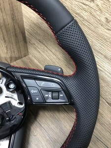 Volante de Coche de Fibra de Carbono con Cuero de Alcántara y LED para <span class=keywords><strong>Audi</strong></span> A3 RS3 A4 <span class=keywords><strong>RS4</strong></span> A5 RS5 A6 2011-2024, <span class=keywords><strong>Interior</strong></span> Automotriz - Product Image 2