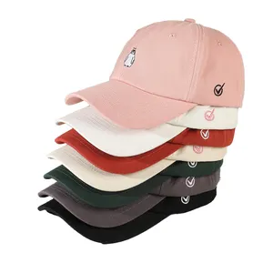 Wholesale Custom Casual Street Fashion Embroidery Logo Soft Cotton Baseball Cap Sports Cap For Outdoor Activities