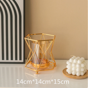 Nuevo jarrón de cristal dorado caliente utilizado para decorar el <span class=keywords><strong>centro</strong></span> de la Mesa de boda de la decoración del jarrón de metal - Product Image 4