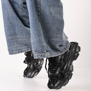 Chaussures de course décontractées tendance pour hommes, à lacets, rehaussantes, avec empeigne en maille, semelle épaisse, souples, de luxe, pour la marche - Product Image 5