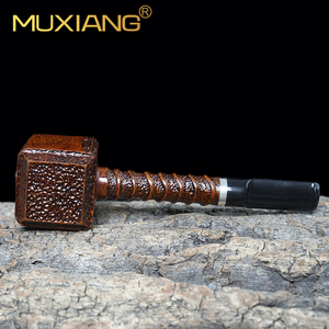 XIAOXIONG personnalisable en bois massif fumer tuyau de haute qualité à la main <span class=keywords><strong>Thor</strong></span> marteau luxe bruyère sculpté rustique Portable laque - Product Image 5