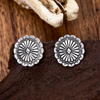 Boucles d'oreilles clous Concho hypoallergéniques style western classique pour femme, bijoux de concert country, best-seller
