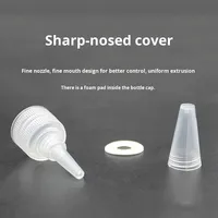 Bouteille de lotion à presser transparente en PET avec bec verseur, pour usage cosmétique, étiquetée, 10/20/30/50m, 100l