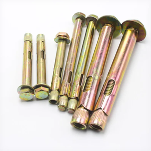 TYB Custom <span class=keywords><strong>Heavy</strong></span> <span class=keywords><strong>Duty</strong></span> 100mm Gele Klemankerbout M10-M24 Gegalvaniseerd Staal Platte Kop Metrische Draad Sterke Capaciteit - Product Image 4