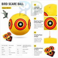 Ballon anti-oiseaux Effet Œil de Prédateur, Répulsif Visuel pour Oiseaux, Dissuasion Extérieure pour Jardin, Ferme, Verger, OEM