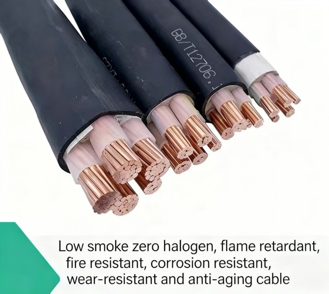 Factory-direct WDZ-YJY 4*25+1/4*35+1 Copper LSZH IP65 Rated Low-smoke Flame-retardant Cable for Building Power Distribution