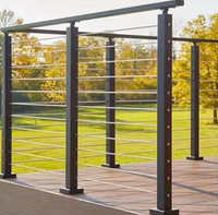 Système de garde-corps moderne en câble métallique, garde-corps en câble en acier inoxydable SUS304 pour terrasse et escalier