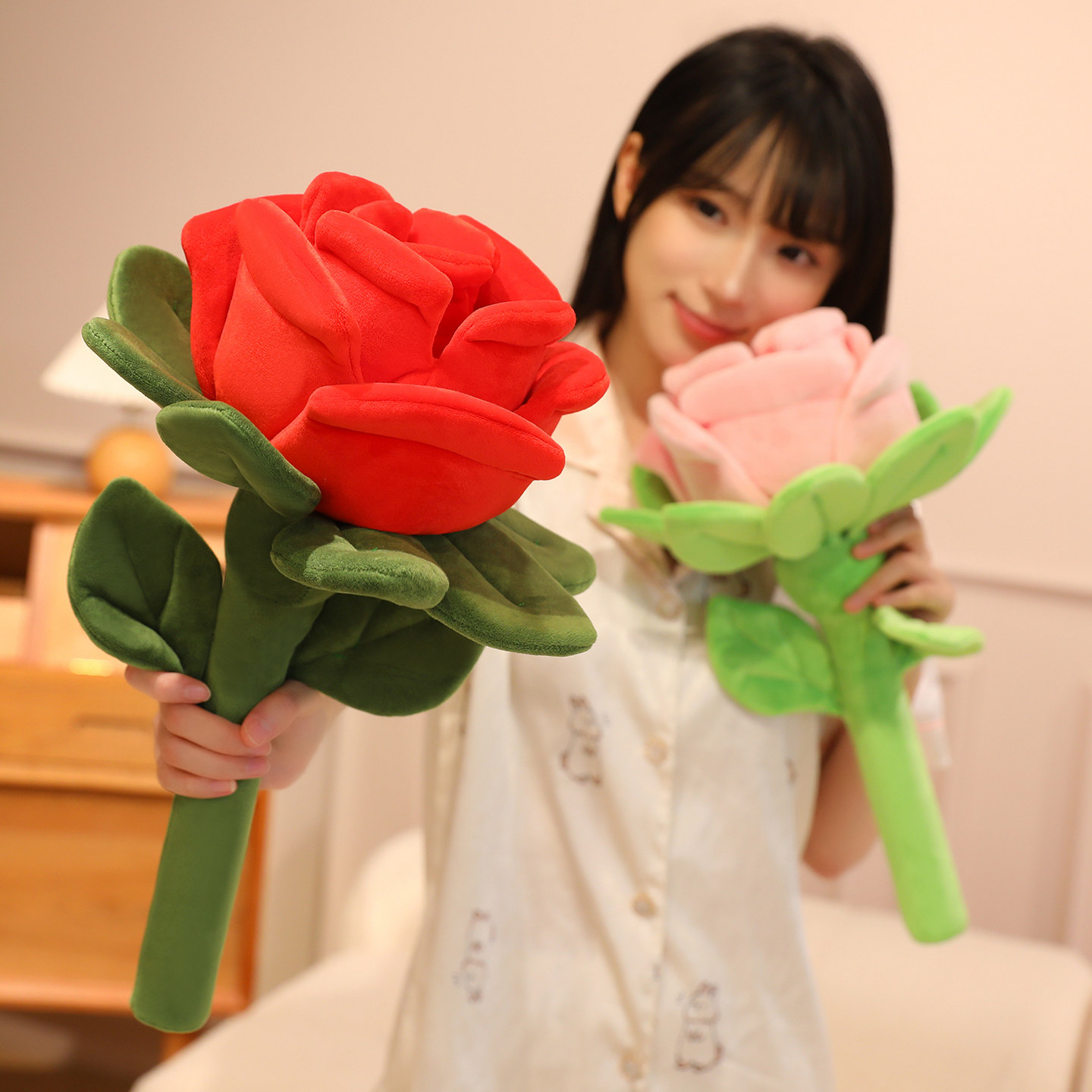 rose plush toy Greenhouse by Russ Potted Plant Valentine Roses 12-Inch Plush main image 0