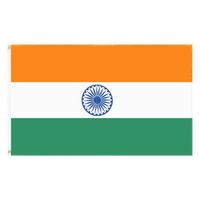 Drapeau national Qiyun Spot double face en tissu Oxford brodé indien, pour décoration extérieure, agitable à la main, divers pays