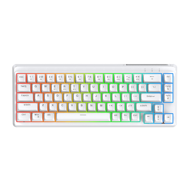 Free Wolf M68SE Wired Gaming Mini Portable Keyboard Ergonomic Design Mixed Light 68-key Office E-sports Gamer Laptop Gifts