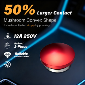 16mm 19mm 22mm Momentary Heavy Duty Stainless Steel Waterproof IP65 Dome Head Mushroom <b>Push</b> <b>Button</b> <b>Switch</b> - Product Image 4