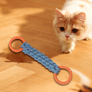 Juguete Masticable para Perros de Algodón Tejido a Mano Ecológico, para Limpieza Dental y Diversión al Masticar, Tamaño Pequeño, Color Aleatorio (1 Pieza) - Product Image 6