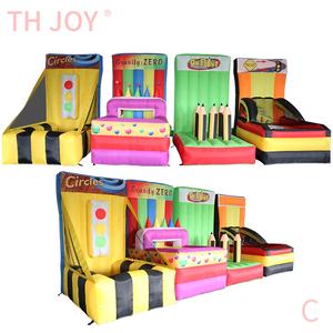 Envío Rápido por Aire a Domicilio, <span class=keywords><strong>Juegos</strong></span> Deportivos Inflables <span class=keywords><strong>Interactivos</strong></span> 4 en 1, Aro de Baloncesto, Fútbol, Dardos, Juego de Lanzamiento de Anillos - Product Image 3