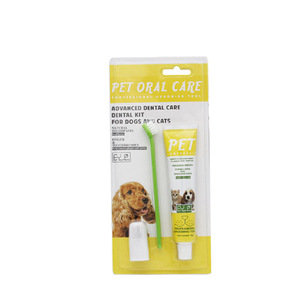 KingHon Pet Dog Toothpaste Cleaning Kit Beef Flavors Dog <b>Toothbrush</b> Pet Dental Care Cleaning Tooth Brush for Dogs - Product Image 2