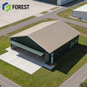 Hangar d'avion moderne à grande portée en structure acier, résistant aux tremblements de terre, pour jets privés, qualité export - Product Image 1