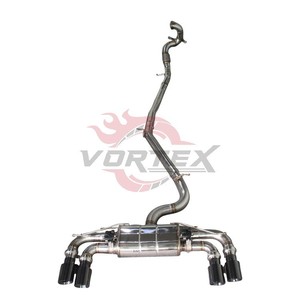 Escape Trasero Valvetronic de Acero Inoxidable de Alta Calidad Vortex, Universal, Pulido a Espejo, 1.5 mm de Grosor, para VW Golf 7R EA888 Active - Product Image 1