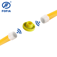 Étiquette d'oreille pour animaux ET956 certifiée ICAR, FDX-B, jaune, de haute qualité, RFID, TPU stérilisé, pour la vente, étiquettes d'oreille pour moutons et chèvres