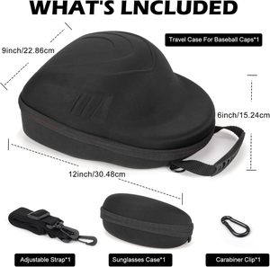 Sac de rangement personnalisé avec logo d'usine, résistant à l'usure pour l'extérieur, sac de rangement pour chapeaux avec fermeture éclair, sac de rangement pour lunettes de soleil, sac à chapeaux en EVA - Product Image 3