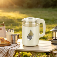 Bouilloire Électrique Domestique 1,5 L à Ébullition Rapide, Chauffe-Eau en Verre Durable, Appareils de Cuisine en Gros