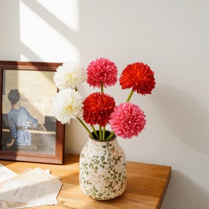 ดอกไฮเดรนเยียประดิษฐ์ CallaFloral ก้านเดี่ยว สีแดงซันเซ็ท แดงกุหลาบ ขาว ผ้าทอแบบแพน สำหรับตกแต่งภายใน - Product Image 1